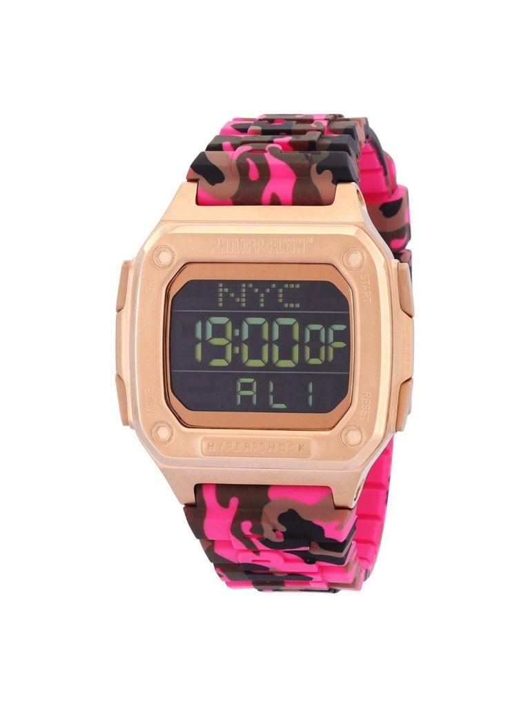 Nwt Philipp Plein Hyper Shock Quartz Digital Black Dial Unisex Watch